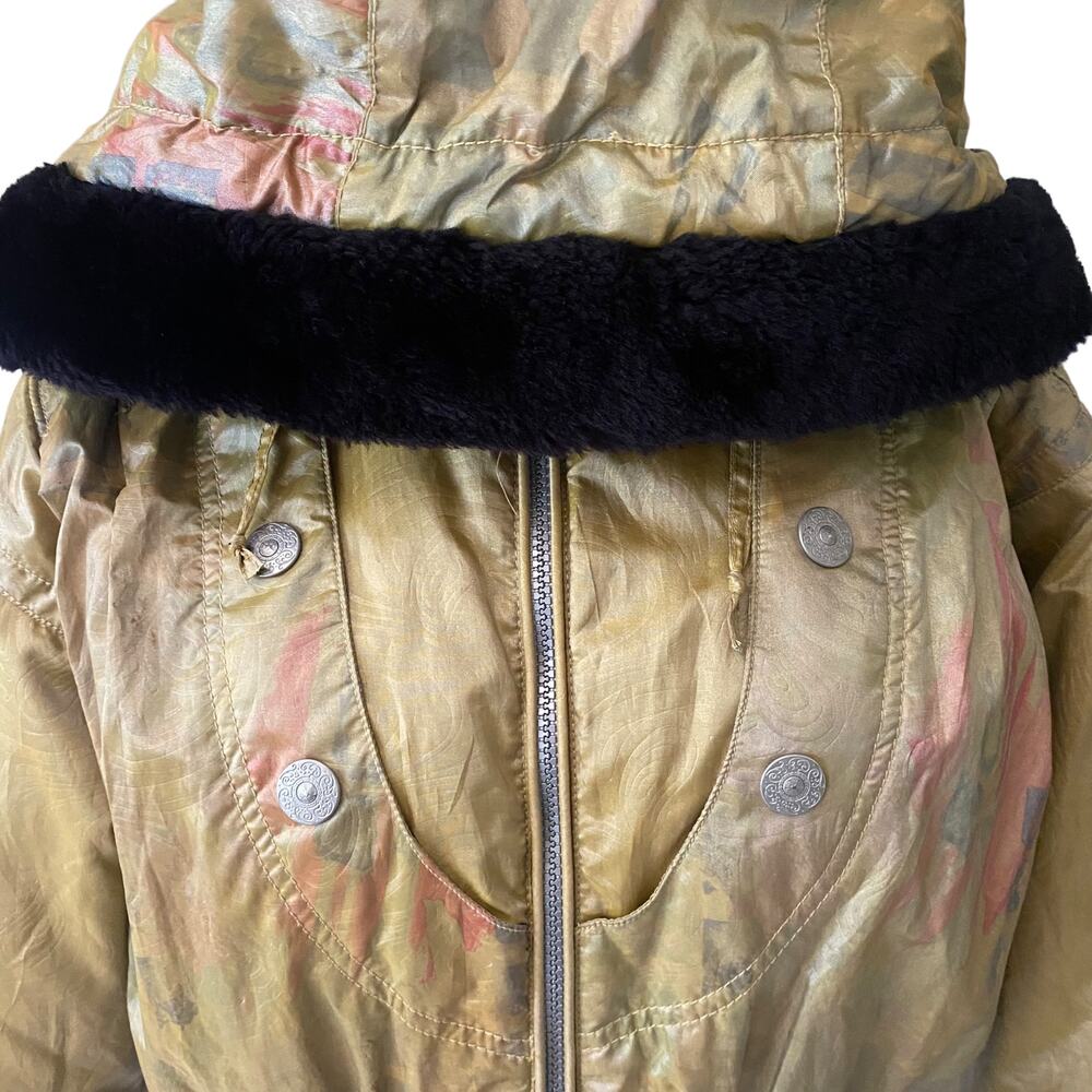 Vintage Obermeyer Down Ski Jacket w Faux Fur Trim Hood Women Sz XS / S R$389 - Picture 8 of 14